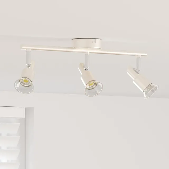 vidaXL Plafondspot met schijnwerpers Nikkel 39 x 10,5 x 10,5 cm Staal