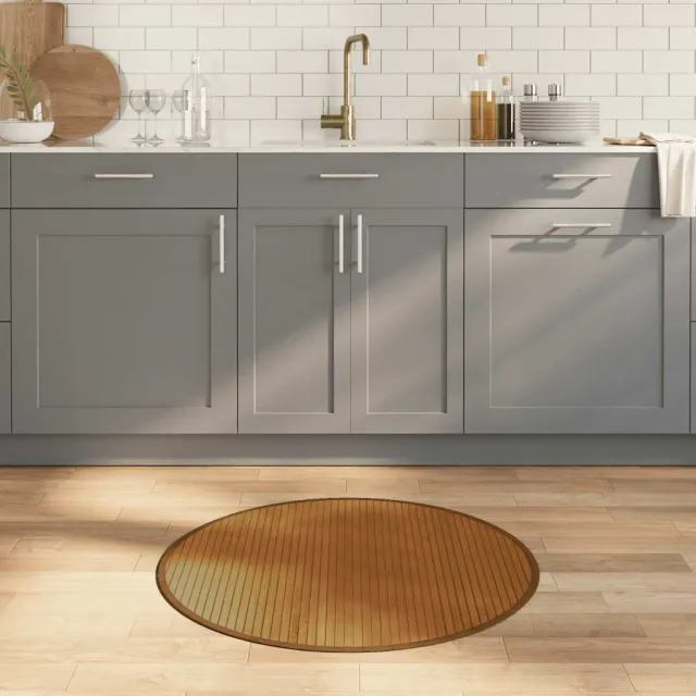 vidaXL Vloerkleed rond 80 cm bamboe bruin, foto 2