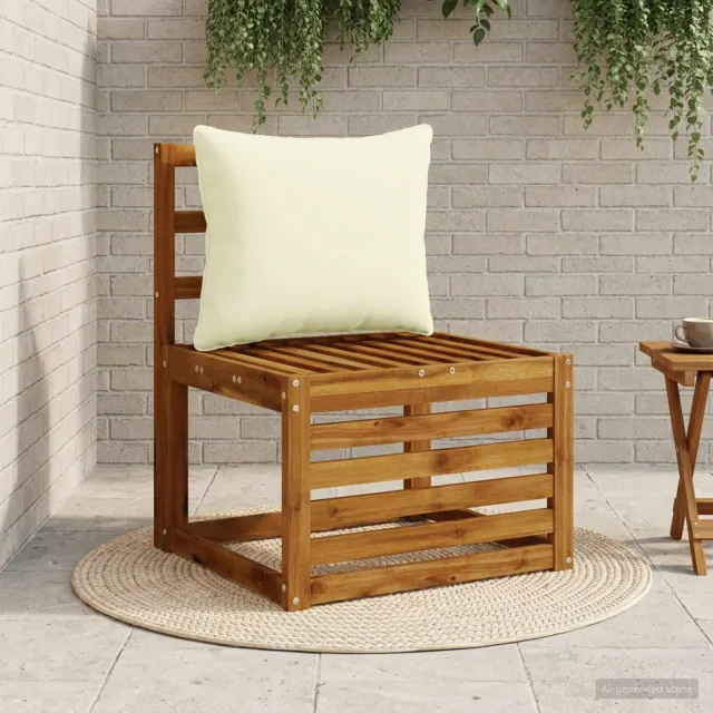 vidaXL Rugkussen PUTTEN 100% Polyester Crèmekleurig 50 x 40 x 15 cm