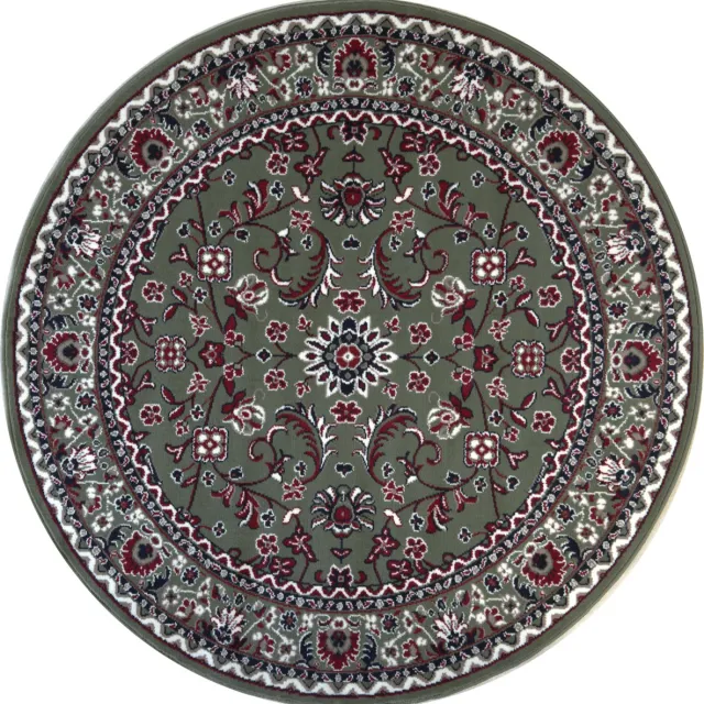 Muratap Nain Klassiek - Rond - Laagpolig Oosters Vloerkleed - Vintage Tapijt - Groen- 240 CM Ø