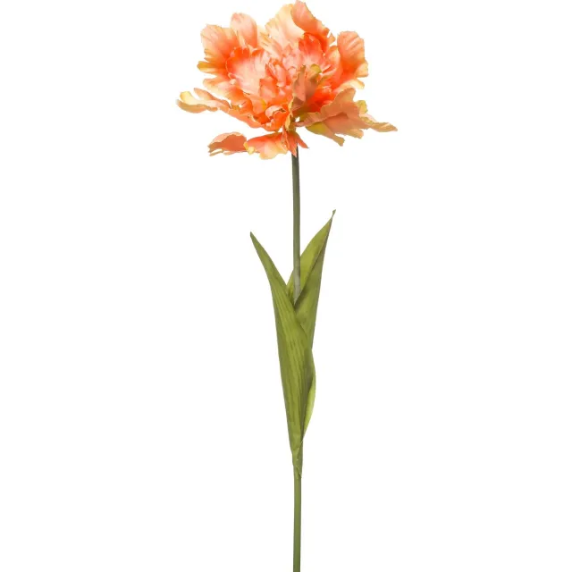 Emerald Kunstbloem Tulp Parrot 68cm oranje - Kunstplant voor binnen