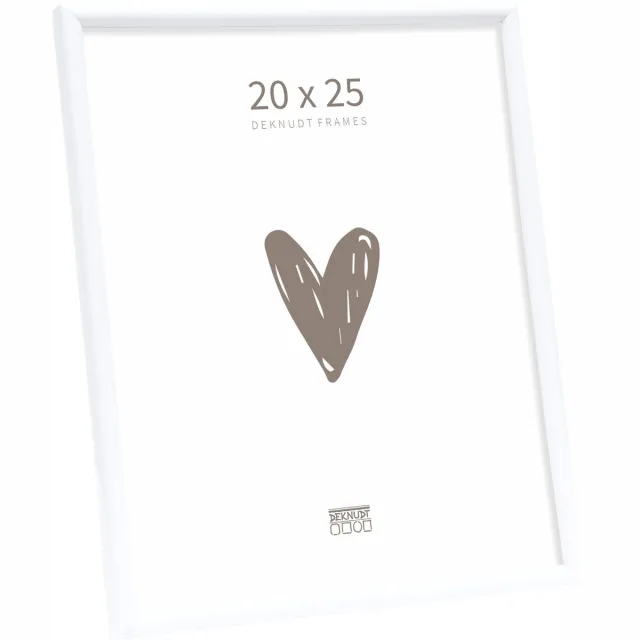 Deknudt Frames fotolijst S011S1 - smal wit in kunststof - 20x25 cm
