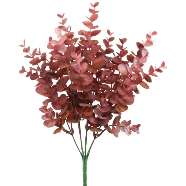 Viana Herfstdecoratie eucalyptustak rood kunst eucalyptus 36cm