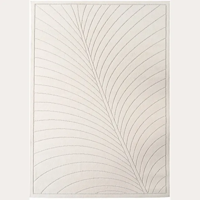 Dutch XXL Buitenkleed | Nova | Palmblad | Crème | 140x200 cm | Buitentapijt | Tuintapijt