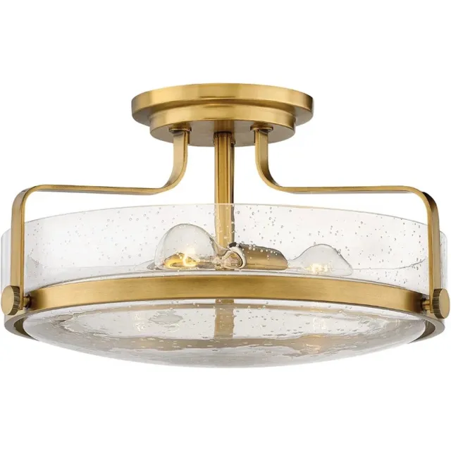 Hinkley LED Plafondlamp Harper | 3X E27 Max 60W | Dimbaar | Heritage Brass Geen