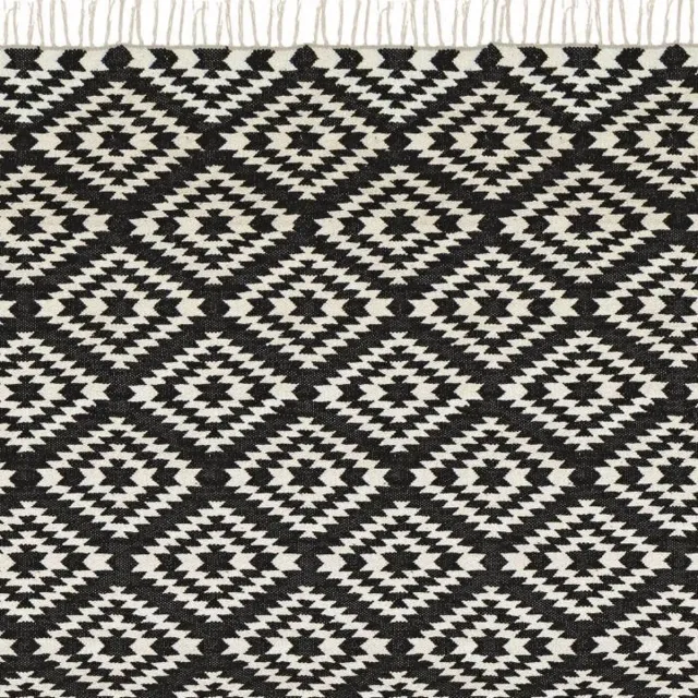 LIV interior RUNNER APACHE handloom lincensed ZWART / WIT Katoenen loper
