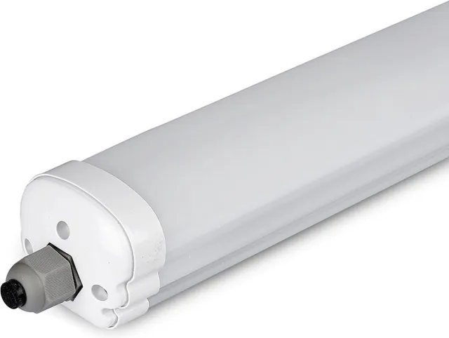 HOFTRONIC Set van 12 LED TL armaturen rechthoekig – 36W 4320 lumen – Koppelbaar – 6400K daglicht wit – IP65 waterdicht – ABS en polycarbonaat – Niet dimbaar