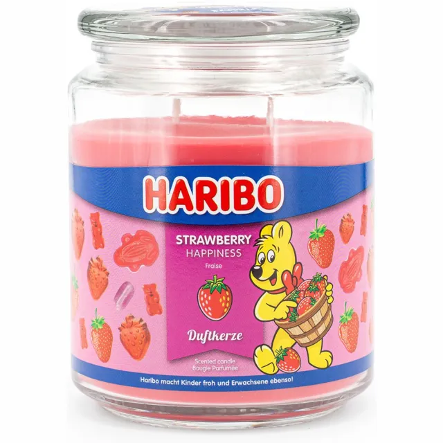 Haribo Geurkaars Haribo Strawberry Happiness - 510g Rood