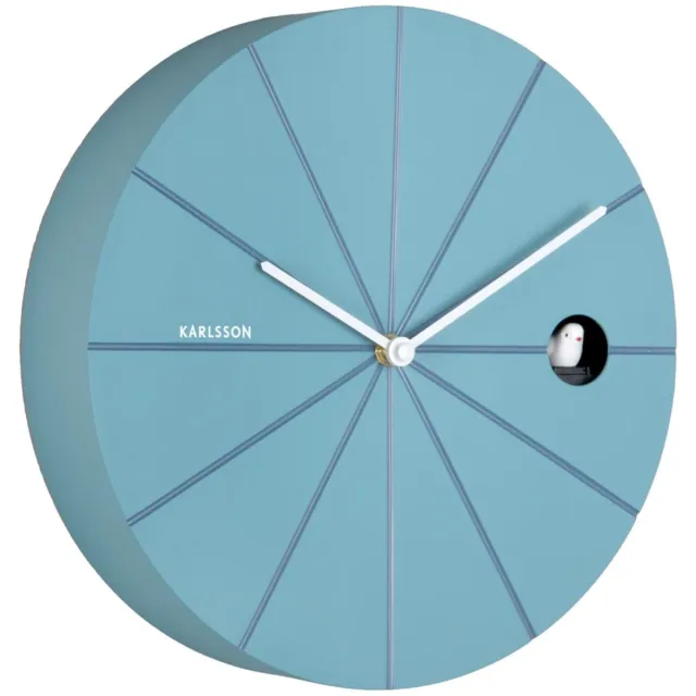 Karlsson Wandklok Destacado Cuckoo - Blauw - 28x28x28cm - Wandklok Modern