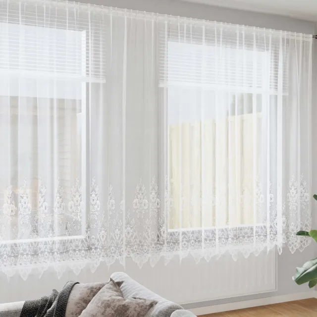 vidaXL Kantgordijn Wit 245 x 900 cm Polyester