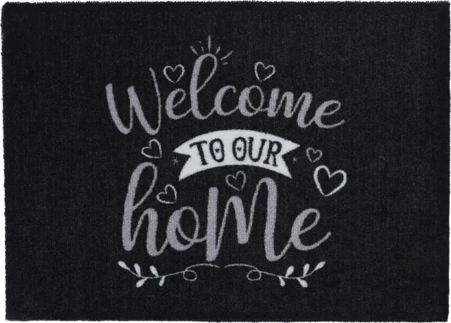 MD-Entree MD Entree - Deurmat - Schoonloopmat - Ambiance - Welcome Home - 50 x 70 cm Zwart