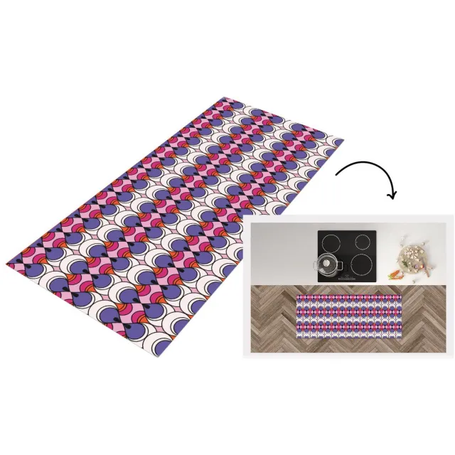 KitchenYeah Keukenloper - Keukenmat vinyl Retro - Druppel - Design - Keukenmatten loper - Keuken vloerkleed tapijt