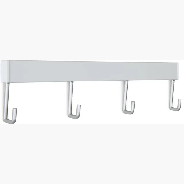 STAS picture hanging systems STAS Wandrek / Kapstok – 30cm - Wit - universeel ophangrek en kapstok voor jas, tas en accessoires