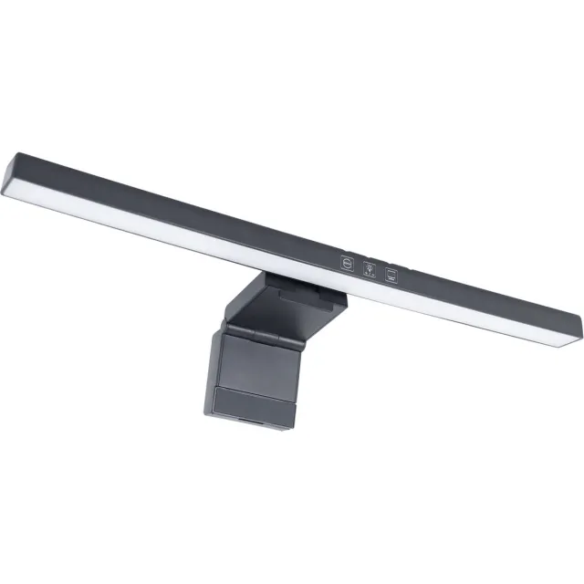 STRÜHM LED Monitor lamp - Bureaulamp met klem - Dimbaar - USB - ZWART - Aangepast kleurlicht CCT - 3000K-4000K-6000K