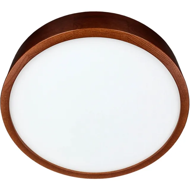 Licht Erlebnisse Licht-Erlebnisse - Arbaro - Plafonnière - E27 - van - Hout glas - in - Rustiek hout