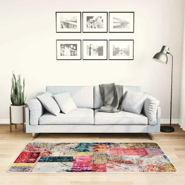 vidaXL Vloerkleed wasbaar patchwork 80x150 cm meerkleurig, foto 2