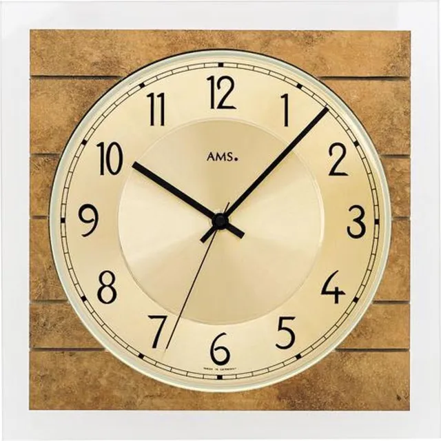 AMS 5563 Radiogestuurde wandklok Goud