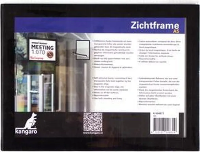 Kangaro zichtframe - A5 - zwart