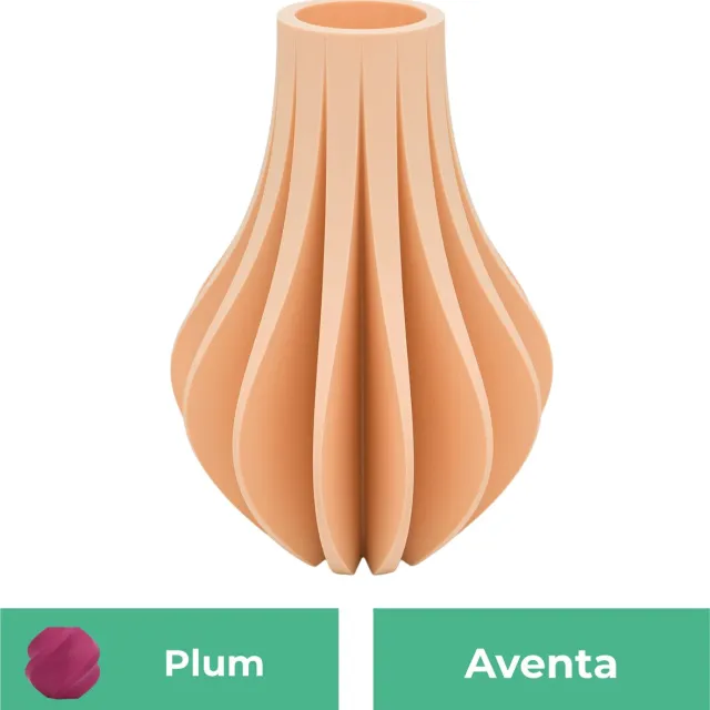 Lovora Aventa design vaas – Decoratieve vaas - Plum - 3d geprinte vaas – geschikt voor droogbloemen - 30CM