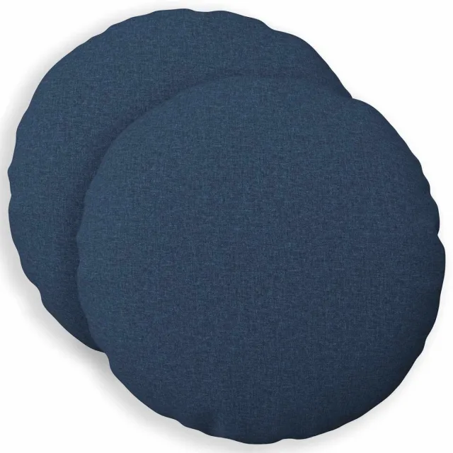 vidaXL Dekenkussen - 2 - st - HEERLEN - Blauw - Diam. - 40 - cm - Stof