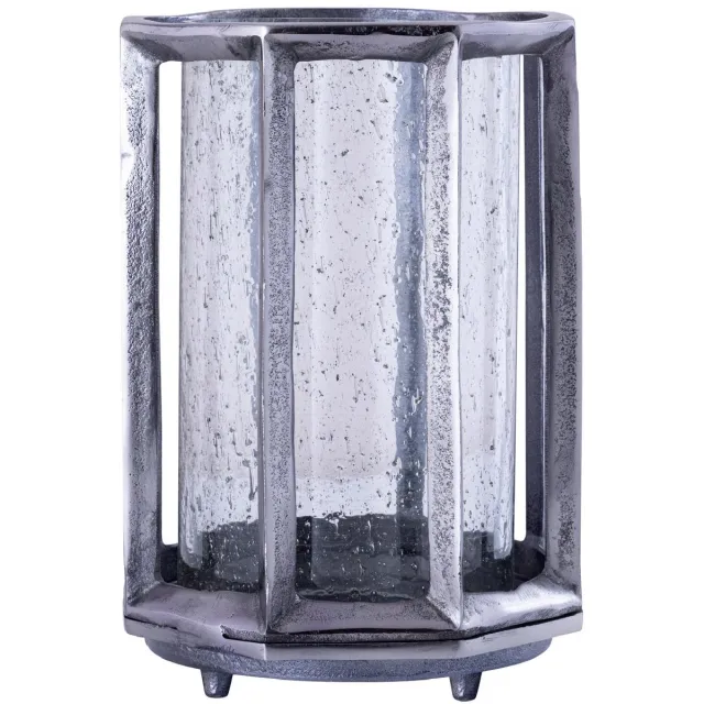 PTMD Windlicht Connhal - Zwart - 20x20x27cm