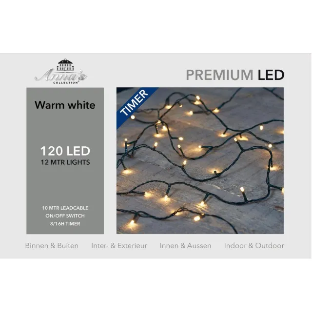 CBD Anna's Collection Kerstverlichting - 120 warm witte leds - met dimmer en timer