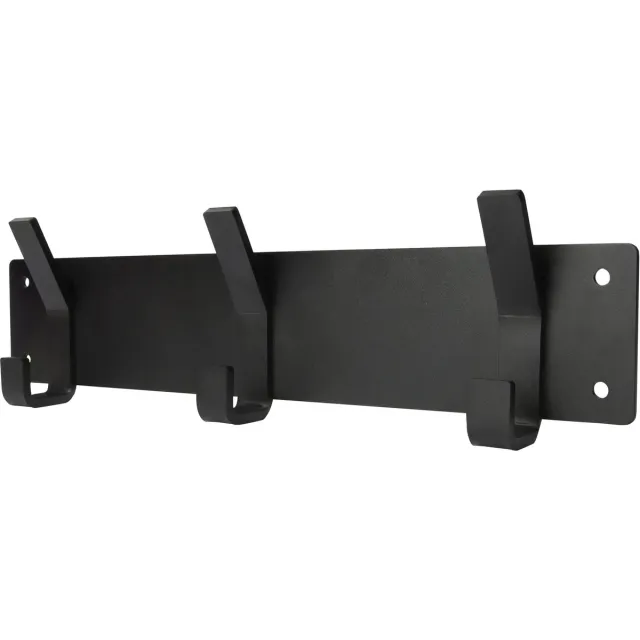 Marcellis Kapstok - Wandkapstok met 3 haken + schroefset - staal - 40cm bij 12cm - mat zwart - T1 Mat zwart 3 haak vast