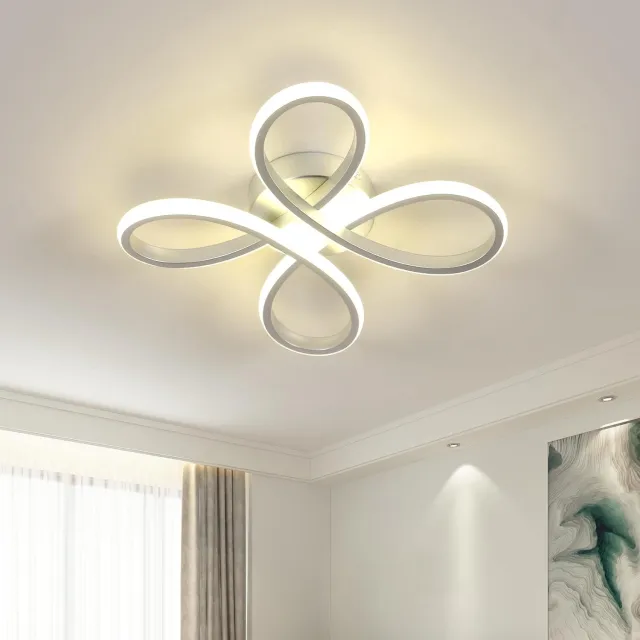 Riserva Modern, Eenvoudig - Plafondlamp - Zilver - 1-lichts - Aluminium+IJzer+Silicone - Studiekamer, Slaapkamer, Keuken, Woonkamer, Eetkamer