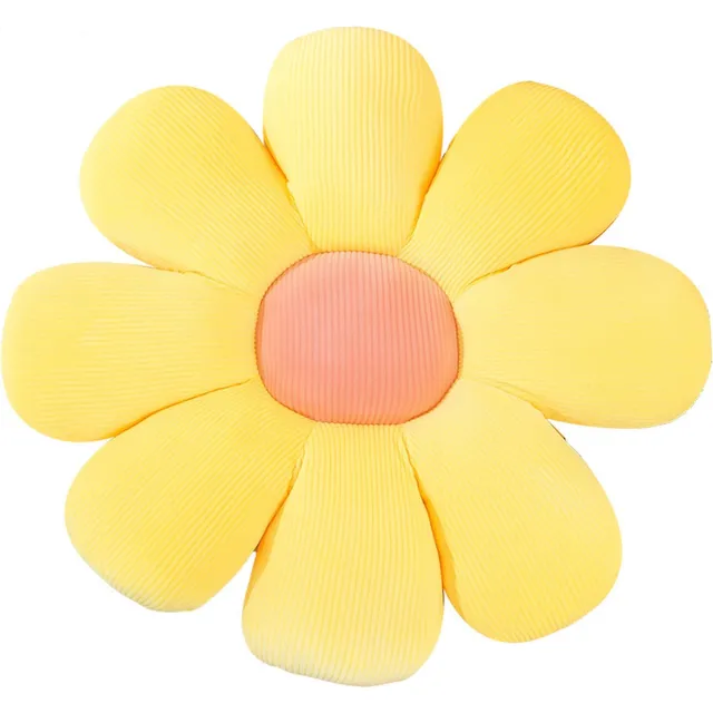 Il Bambini Bloem kussen geel - Bloemvormig kussen - Aesthetic kussen met bloem vorm - Kussen Bloemen - Flower Power - Medium - 53 x 53 cm geel bloem 53 x 53 cm