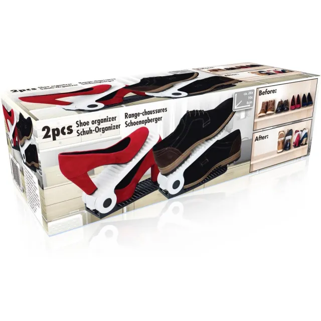 geen bekend Schoenen Organizers - 2 stuks WIT/ZWART