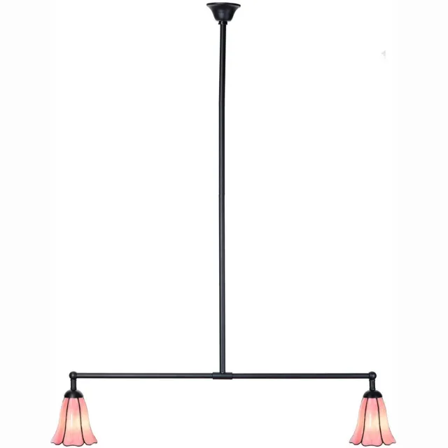 Coloured by Art Tiffany T-lamp 2 lichts Liseron Pink - Art Deco Trade Roze