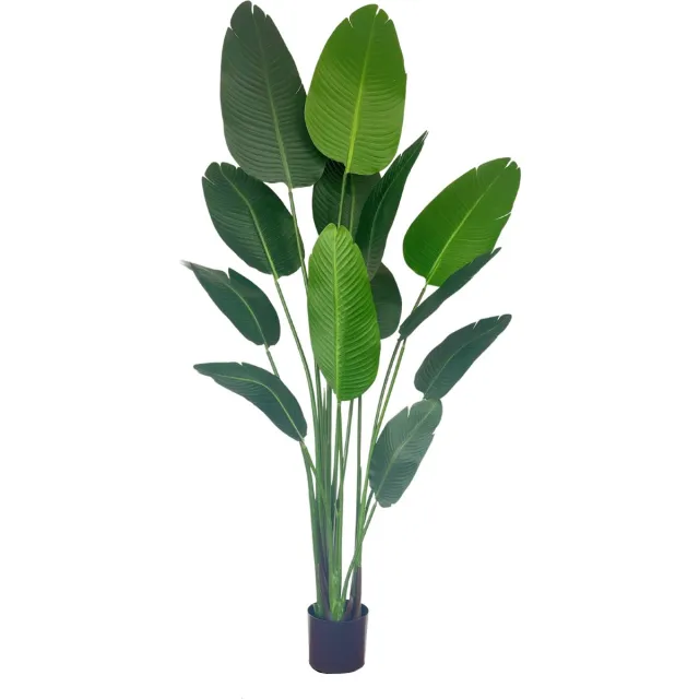 PrettyPlants Strelitzia Kunstplant 160 cm | Strelitzia Nicolai Kunstplant | Kunstplanten voor Binnen | Grote Kunstplant | Kunst Strelitzia | Neppe Strelitzia Groen
