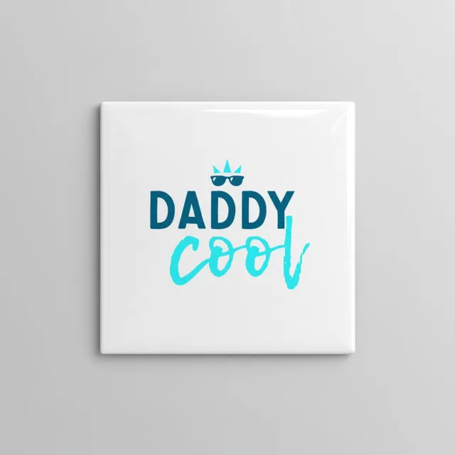 Nevolis Daddy Cool Quote Tegel 15x15 cm – Leuk Cadeau voor Vader Keramische Decoratieve Tegel voor Woondecoratie Multi Color