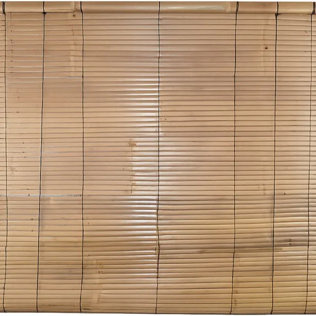 tuinchamp Rolgordijn bamboe 100 x 200 cm - Bamboe rolgordijn voor buiten en binnen - Bamboe rolgordijnen - Natuurlijk rolgordijn hout - Natuurlijke uitstraling naturel