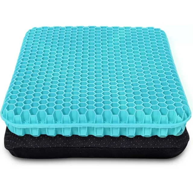 CRLYN® Gelkussen voor Zitontlasting - Zitkussen - Ergonomisch Kussen voor Stoel Blauw