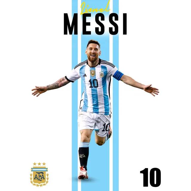 Kleurmedia Lionel Messi Poster - Voetbal Posters - Goal Collection - Bekende Voetballer - Geschikt om in te lijsten - 43.2 x 61cm (A2+) Lionel Messi Goal collection