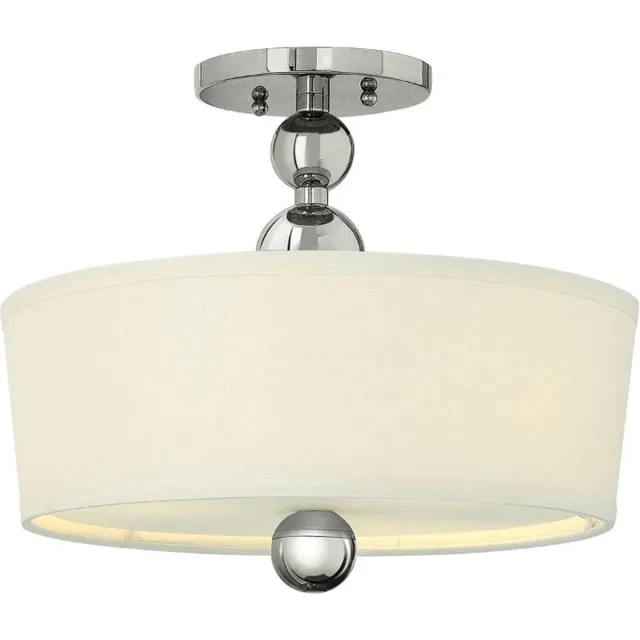 Hinkley LED Plafondlamp Zelda | 3X E27 Max 60W | Dimbaar | Polished Nickel Geen