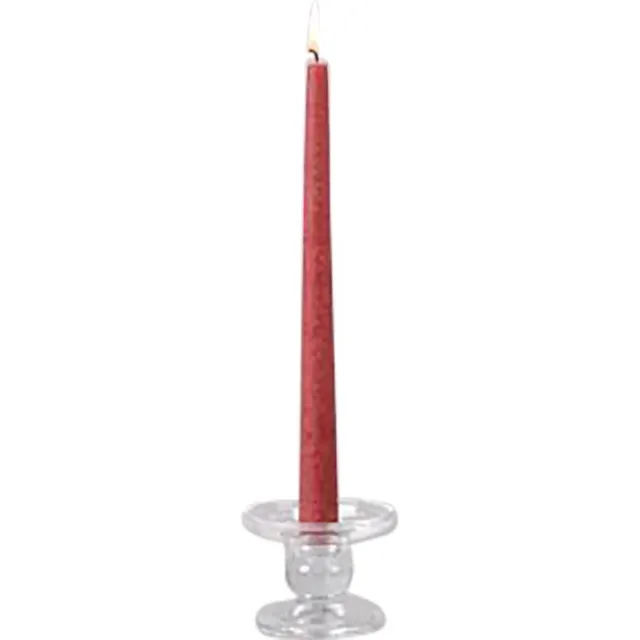 Rasteli Kaarsenhouder - glas - transparant - D9,2 x H7,3 cm - 2 stuks helder glas