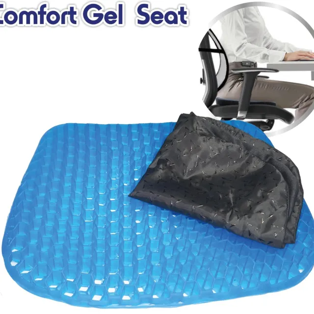 Aqua Laser Mesa Living Comfort Gel Seat Blauw - zitkussen - honingraatstructuur