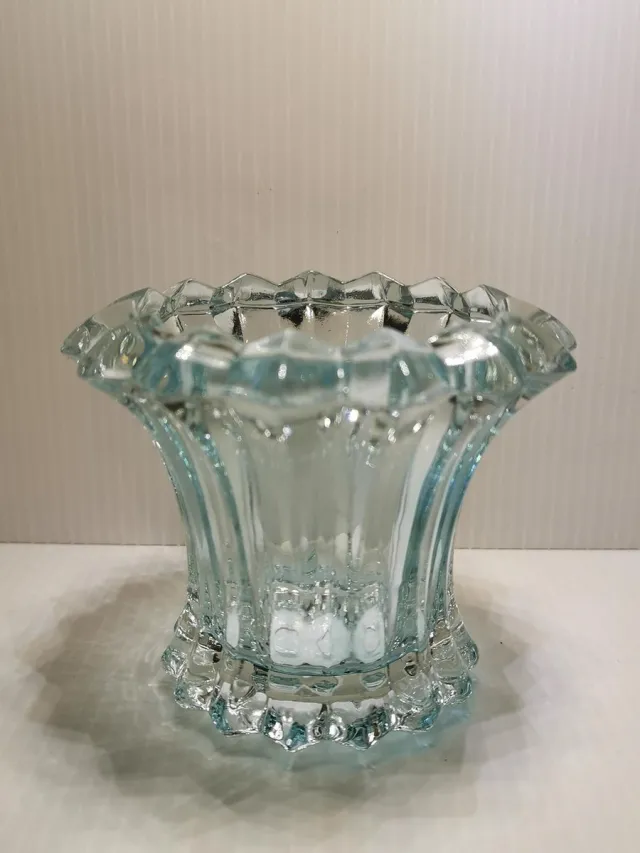Mansion Atmosphere Waxinelichthouder Daffodil Blauw Glas 10x8.5cm