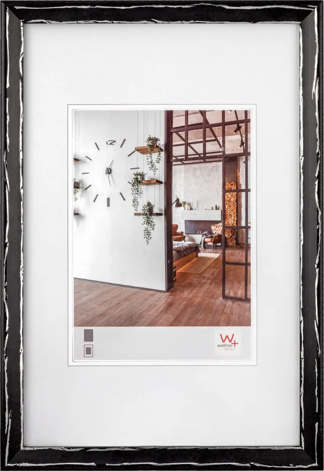 Walther Metropolis - Houten lijst - Fotoformaat 10x15 cm - Zwart Zilver