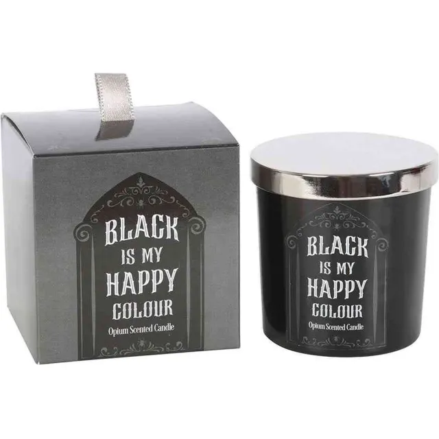 Something Different Black is My Happy Colour Opium Geurkaars - Zwart
