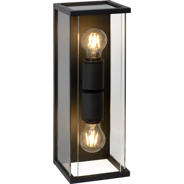 Lucide CLAIRE - Wandlamp Binnen/Buiten - 2xE27 - IP54 - Antraciet