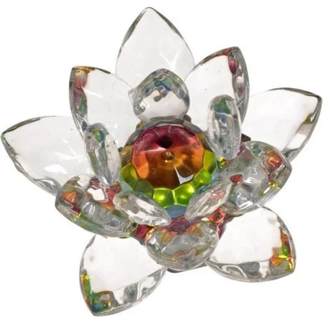 Phoenix Import Mani Bhadra Yogi & Yogini naturals Kristal Lotus klein (5 cm) Transparant