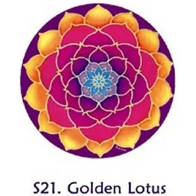 Phoenix Raamsticker Gouden Lotus-set van 4 stuks - 10,5 Cm - 10.5 cm Meerkleurig