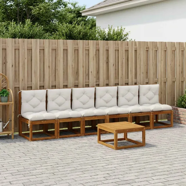 vidaXL 6-delige Palletkussens VIANEN 6 st 100% Polyester Wit