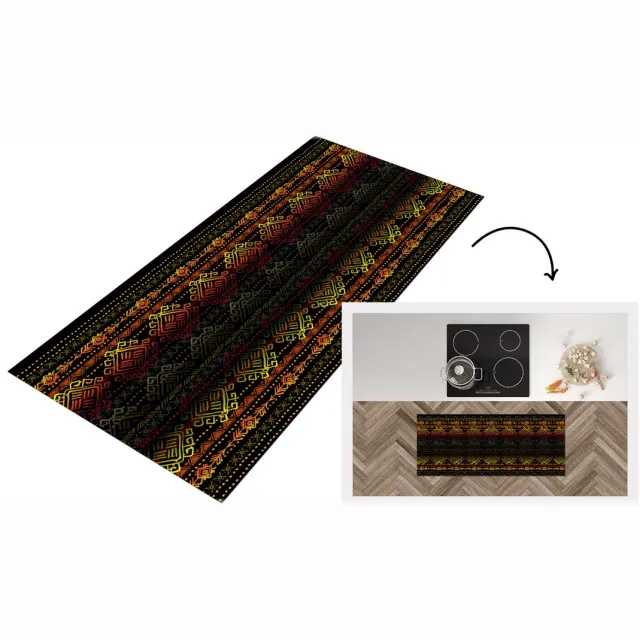 KitchenYeah Keukenloper - Loper keuken - Afrika - Patronen - Abstract - Keukenloper vinyl Multicolor