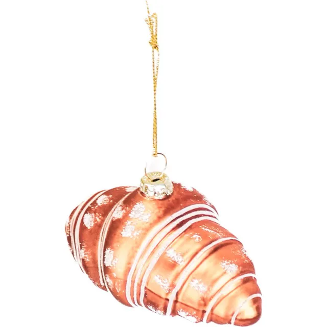 Housevitamin Kersthanger- Croissant -Glas - Bruin - 9,5x5x4,5cm