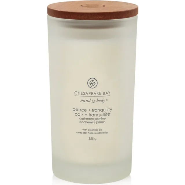Chesapeake Bay Candle Chesapeake Bay Peace & Tranquility - Cashmere Jasmine Grote Geurkaars - 70 branduren Wit