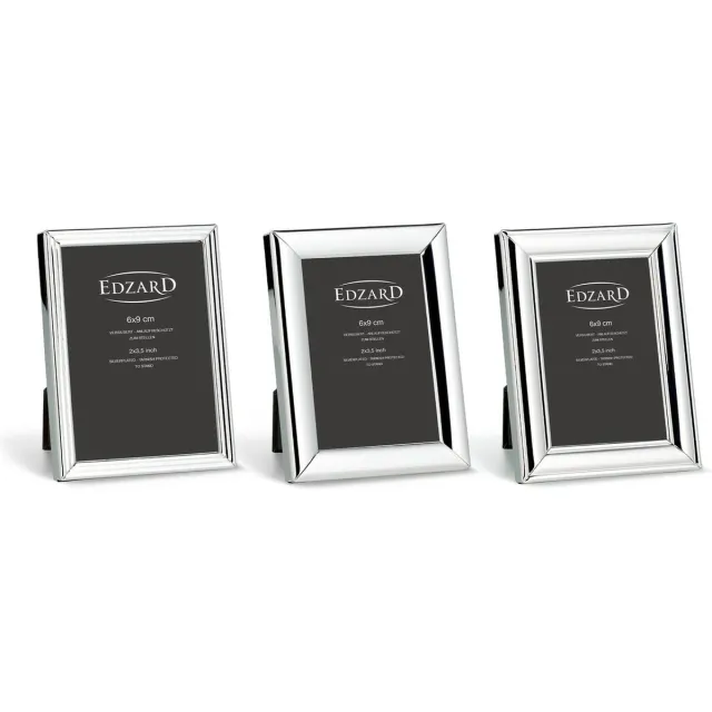 EDZARD Set van 3 Fotolijsten 6x9 cm - Zilverkleurig, Aanslagwerend